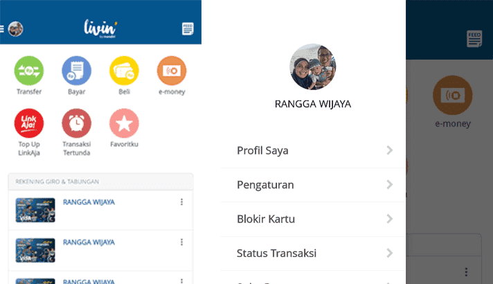 bagian menu untuk mengatur download transaksi