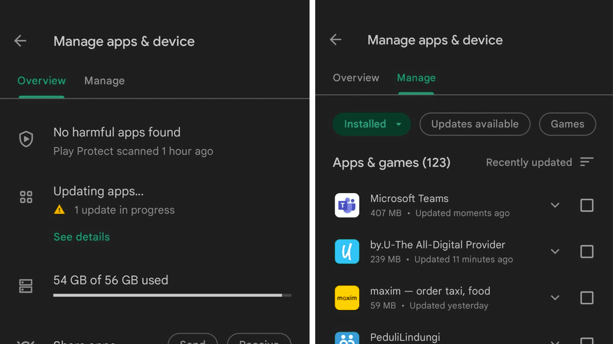 Manage aplikasi android di Play Store