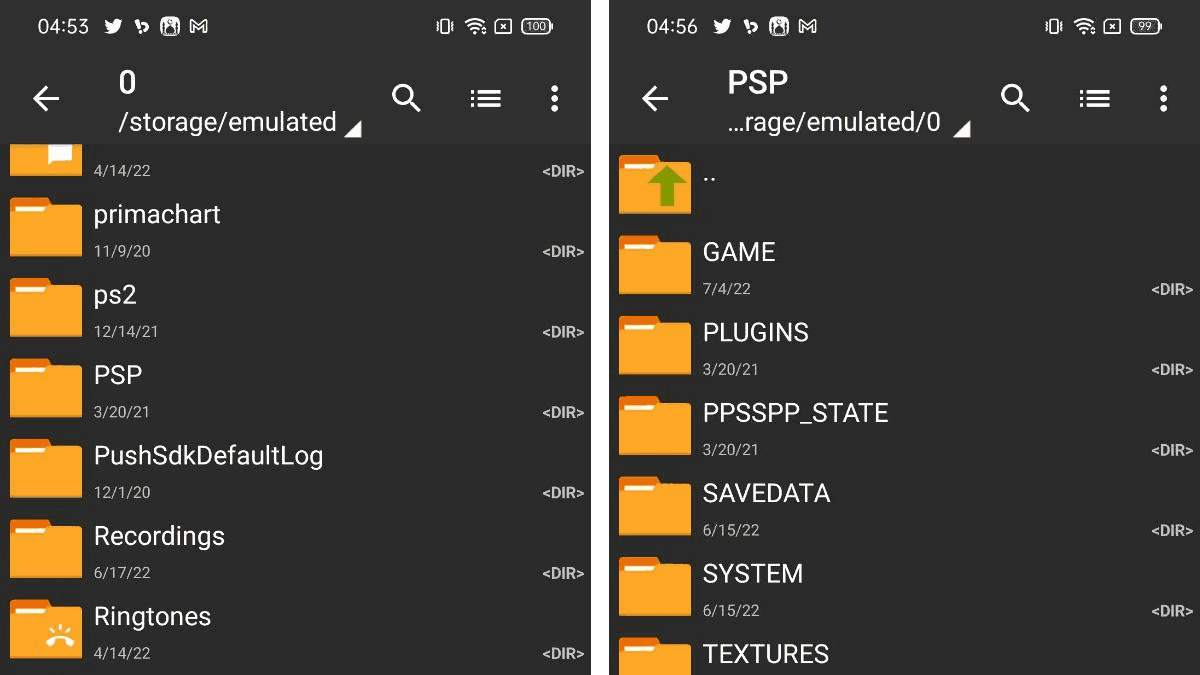 Install game PSP di folder GAME