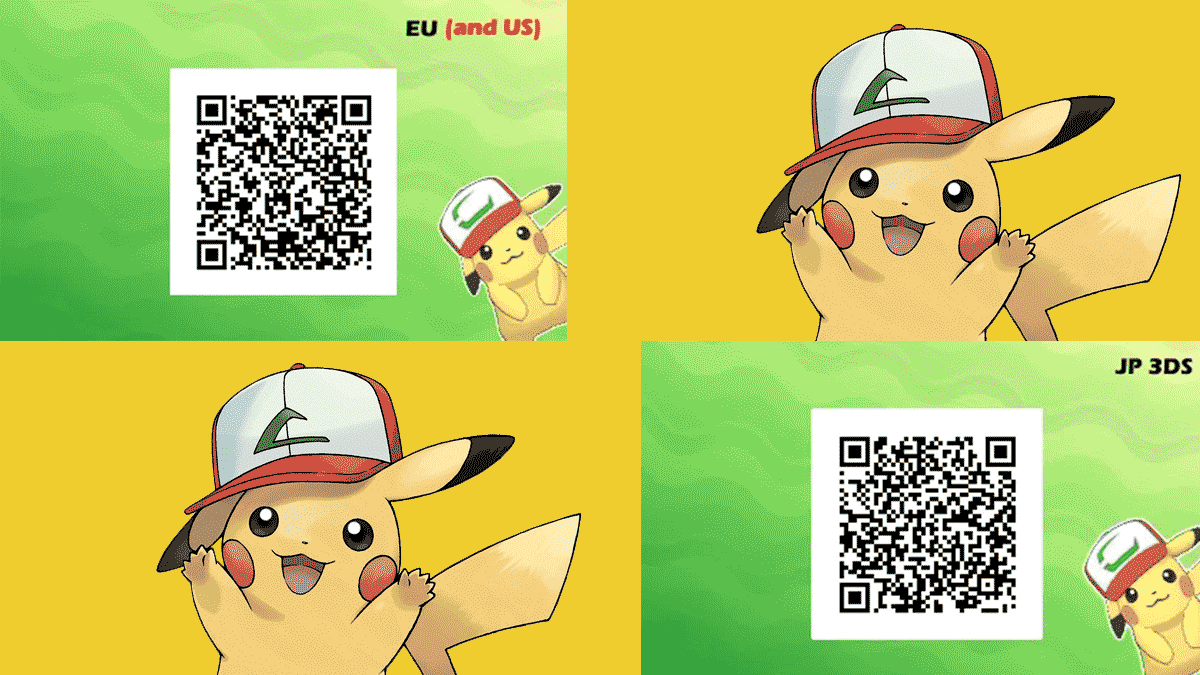 Barcode untuk mendapatkan pikachu bertopi ash