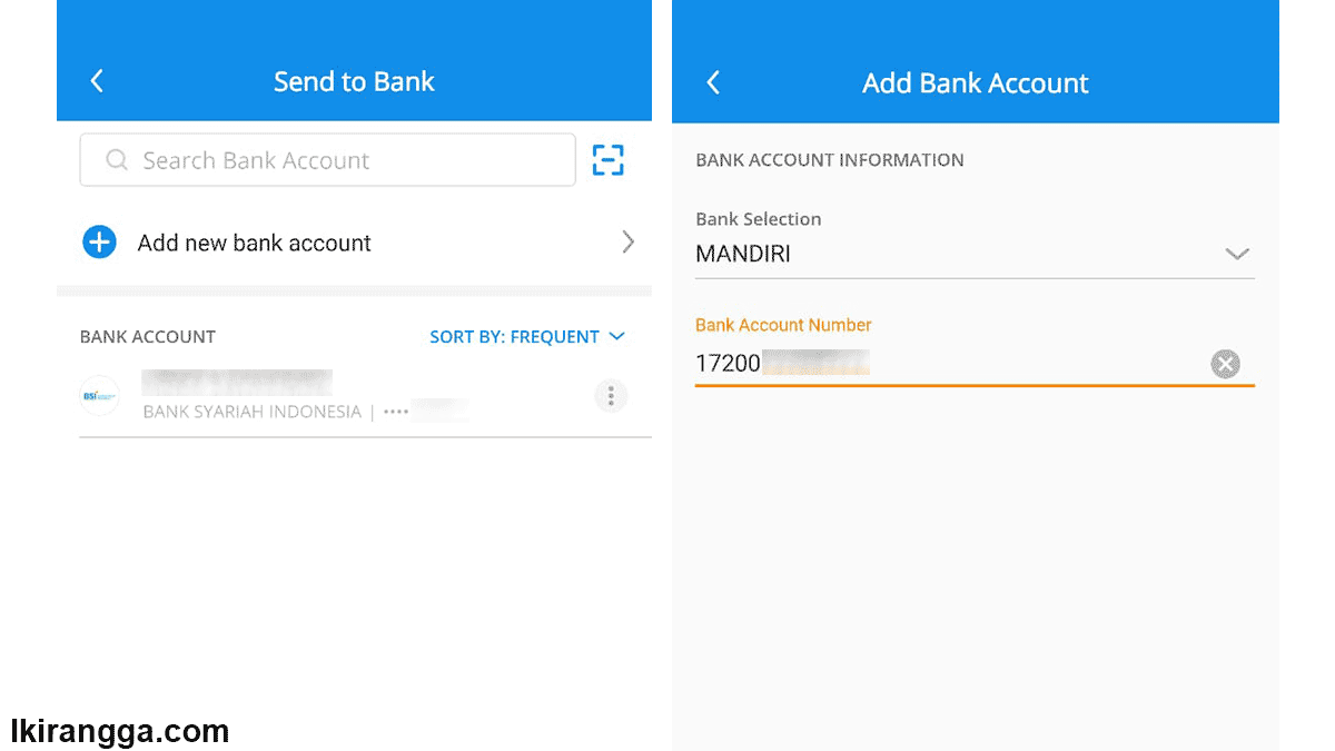 langkah untuk transfer DANA ke bank lain