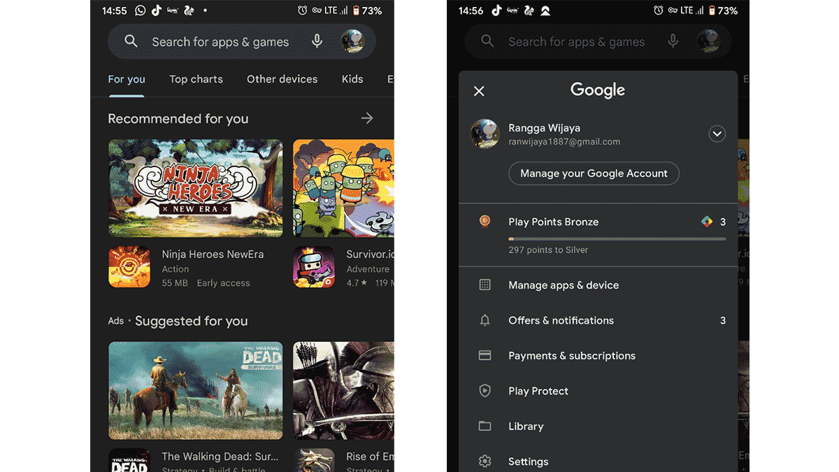 langkah pertama untuk melihat saldo Google Play