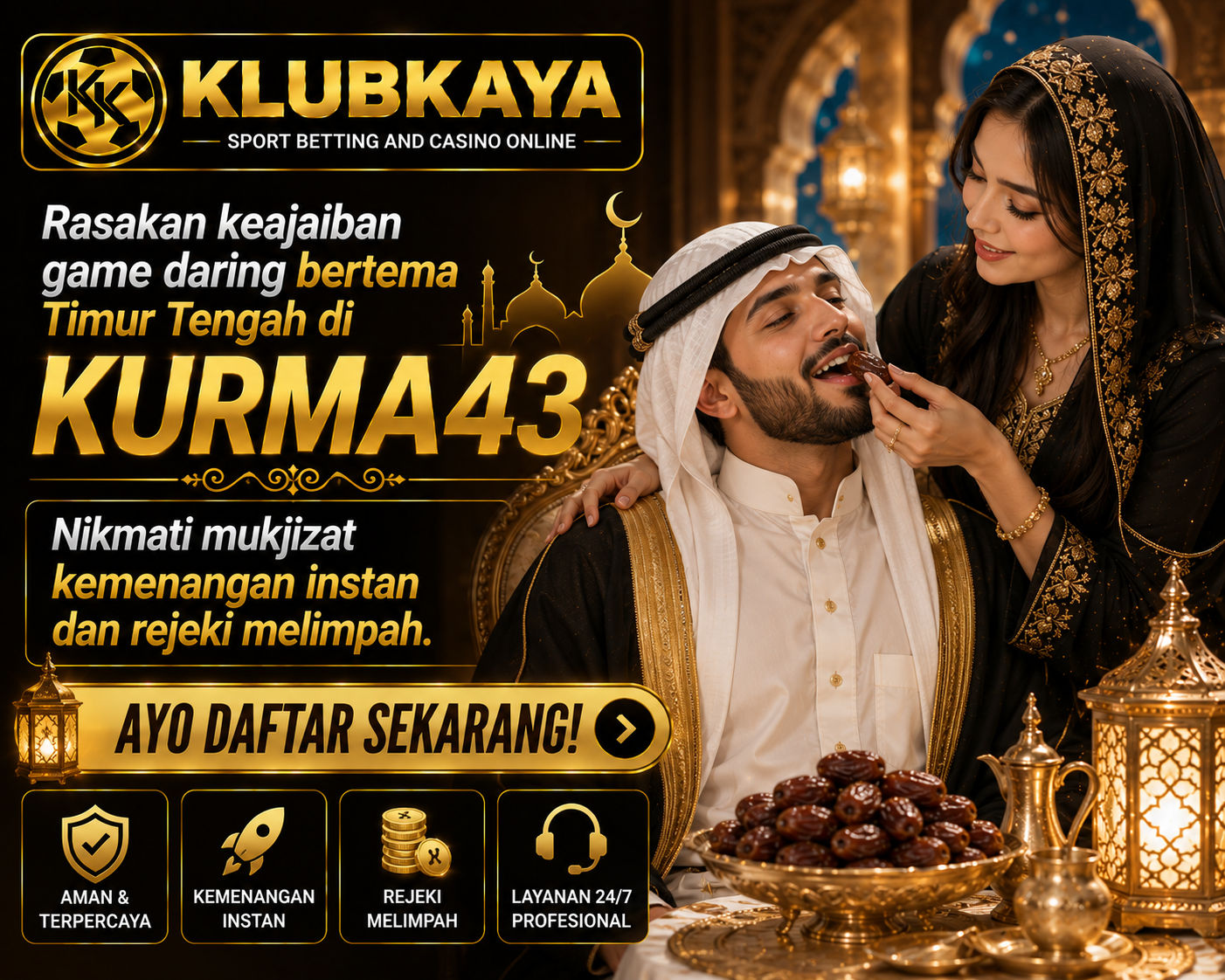KURMA43 | Game Daring Dengan Mukjizat Kemenangan Ala Timur Tengah