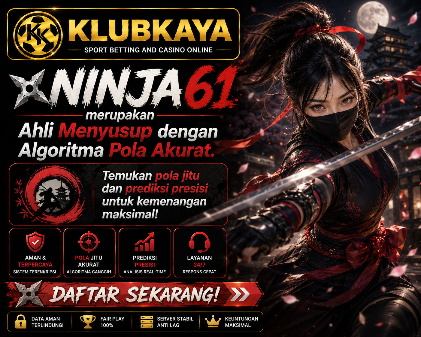 NINJA61 忍 Ahli Menyusup Temukan Algoritma Pola Akurat