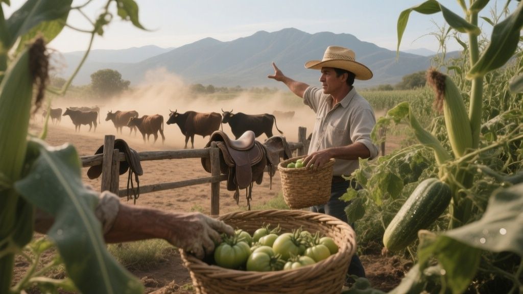 Huerto vertical con palet reciclado cultivando lechugas y hierbas aromáticas
