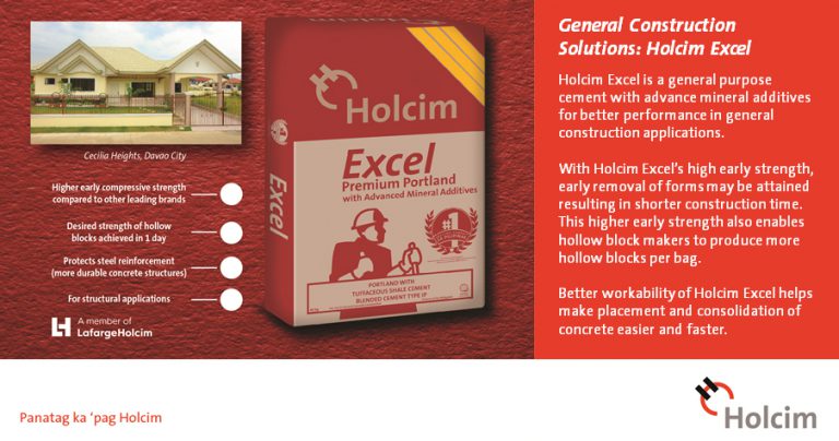 Holcim Excel Type-1P (40kg) - Tacloban Ultrasteel Corporation