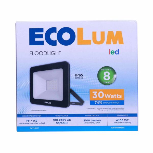 FFLY Ecolum Led Flood Light 30 Watts Daylight CFL2030DL FF0398 0 1