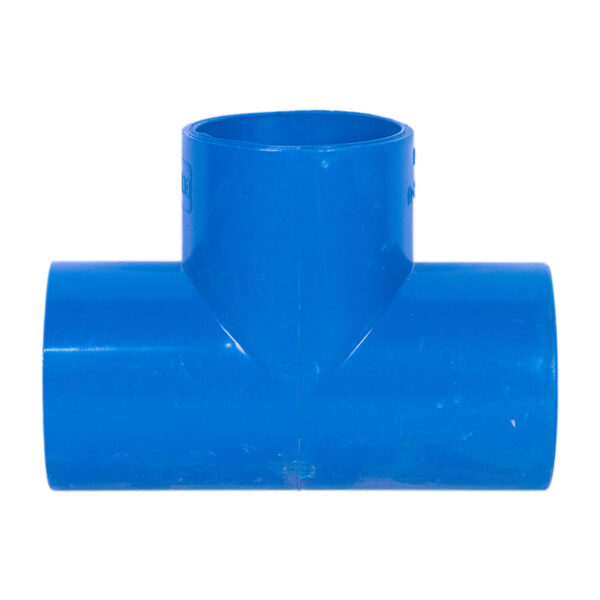 Blue UPVC Tee Plain (1-1/2'')