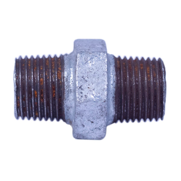 Galvanized Iron Hex Equal Nipple 13mm 1/2" Heavy duty
