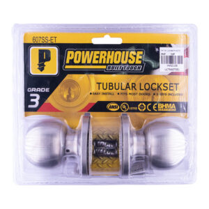 Powerhouse Tubular Lockset PH-607SSET Satin