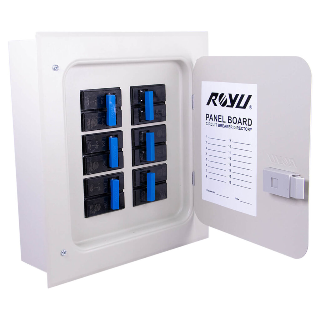 Royu 2P PlugIn Panel Board 6Branch With Breakers (Set) Tacloban