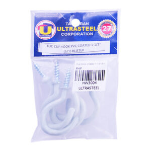 Cup Hook PVC Coated 1-1/2" (5/1) Blister