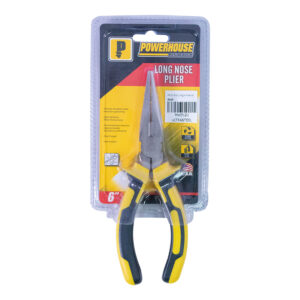 POWERHOUSE DYNA GRIP LONG NOSE PLIERS 6" NICKLE PLATED