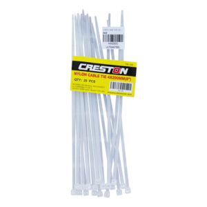 CRESTON CABLE TIE 8" WHITE (20/1) TIE-108