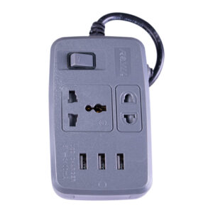 Royu Extension Cord 2 Outlet 1Main, 3USB Gray REDEC632/G