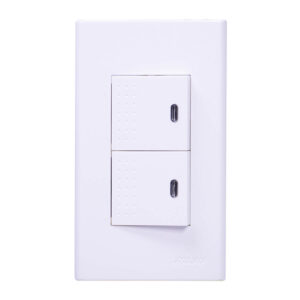 Royu Wide 2 Gang Switch with Led Set WD603