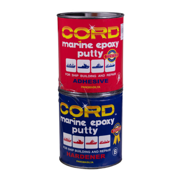 Product Description The first and the original marine epoxy in the country that is tried and trusted in boat building and repair. Product Benefits CORD Marine Epoxy provides almost permanent durability and high-impact strength preferred by boat owners and builders in the boatbuilding industry. The original marine epoxy in the country suited for its rough weather conditions and tough marine environments. Uses Excellent to use on bonding wooden joints and surfaces in the construction, repair and maintenance of wooden boats and other types of sea vessels. Technical Specifications SKU Sizes Gallon, Quart, Pint, 1/2Pint, 1/4Pint Handling Time 30-45 minutes Setting Time 7-8 hours Color Hazy grey Mixing Ratio 1A:1B Shelf Life 2 years