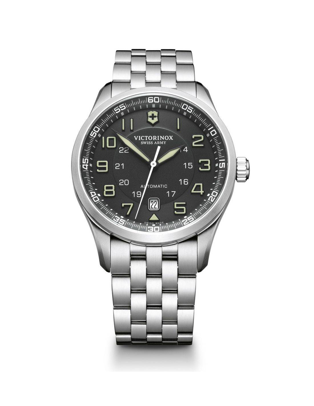 Silver swiss store army watch