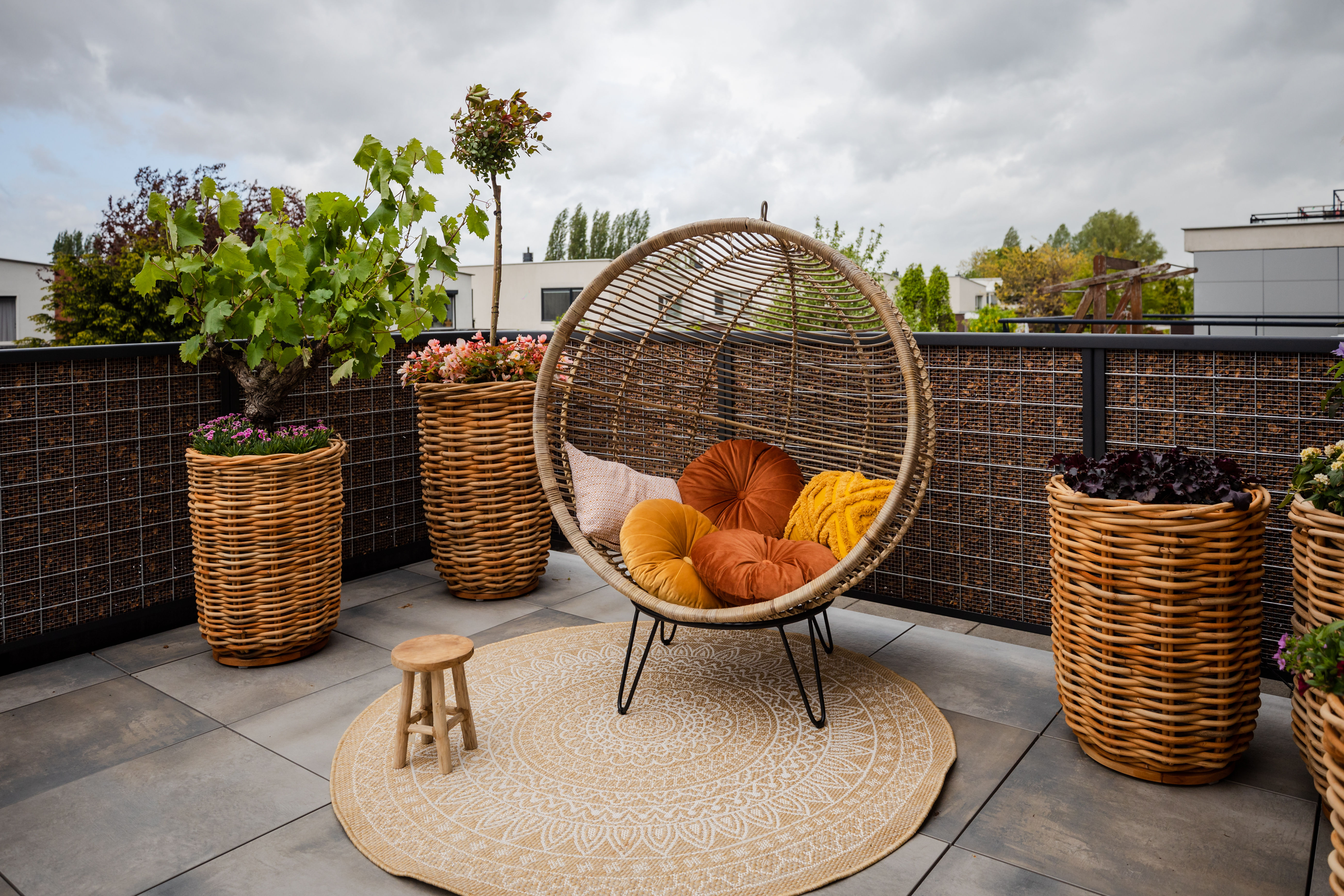 Indeling en zones op dakterras