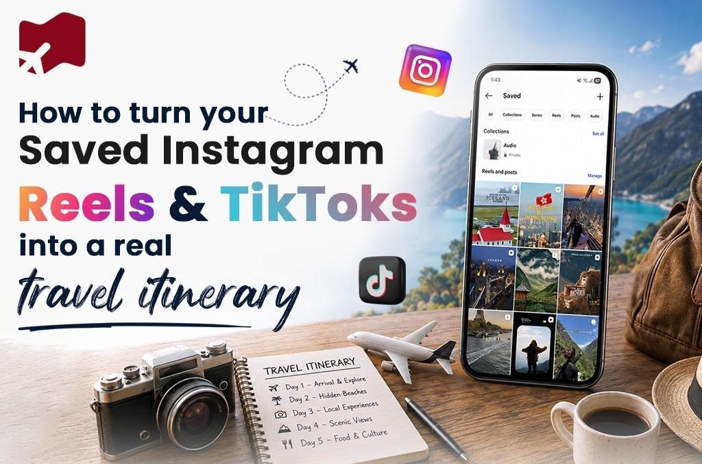 How to Turn Your Saved Instagram Reels and TikToks Into a Real Travel Itinerary