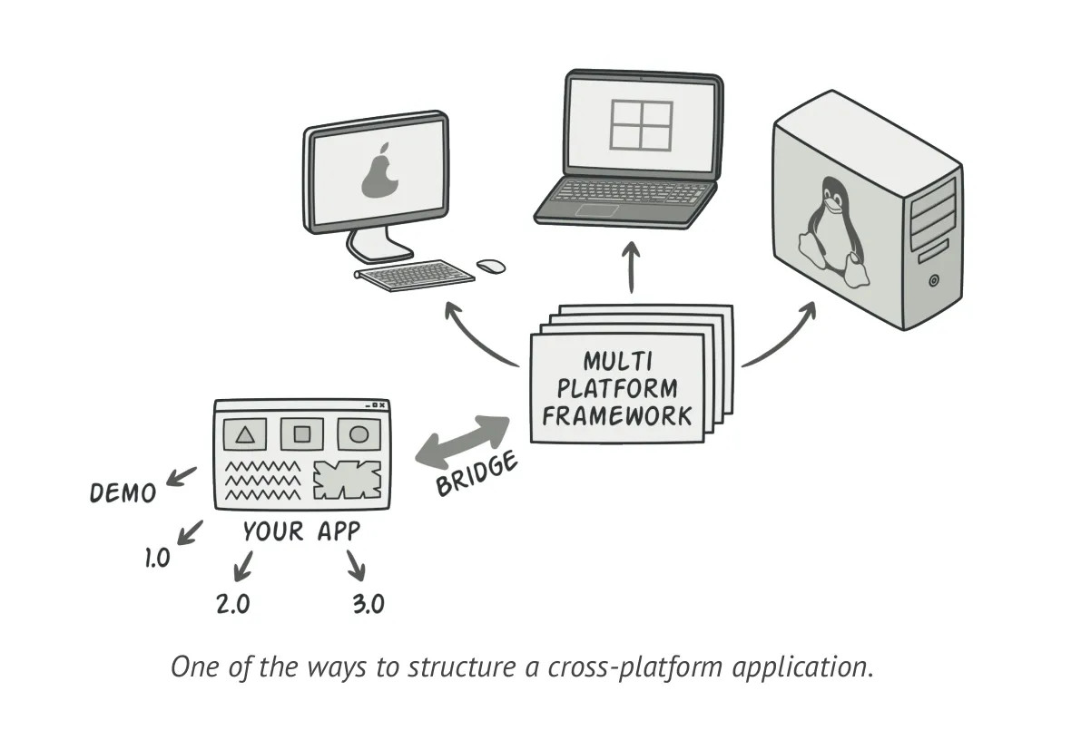 Bridge abstract and implementation example illustration