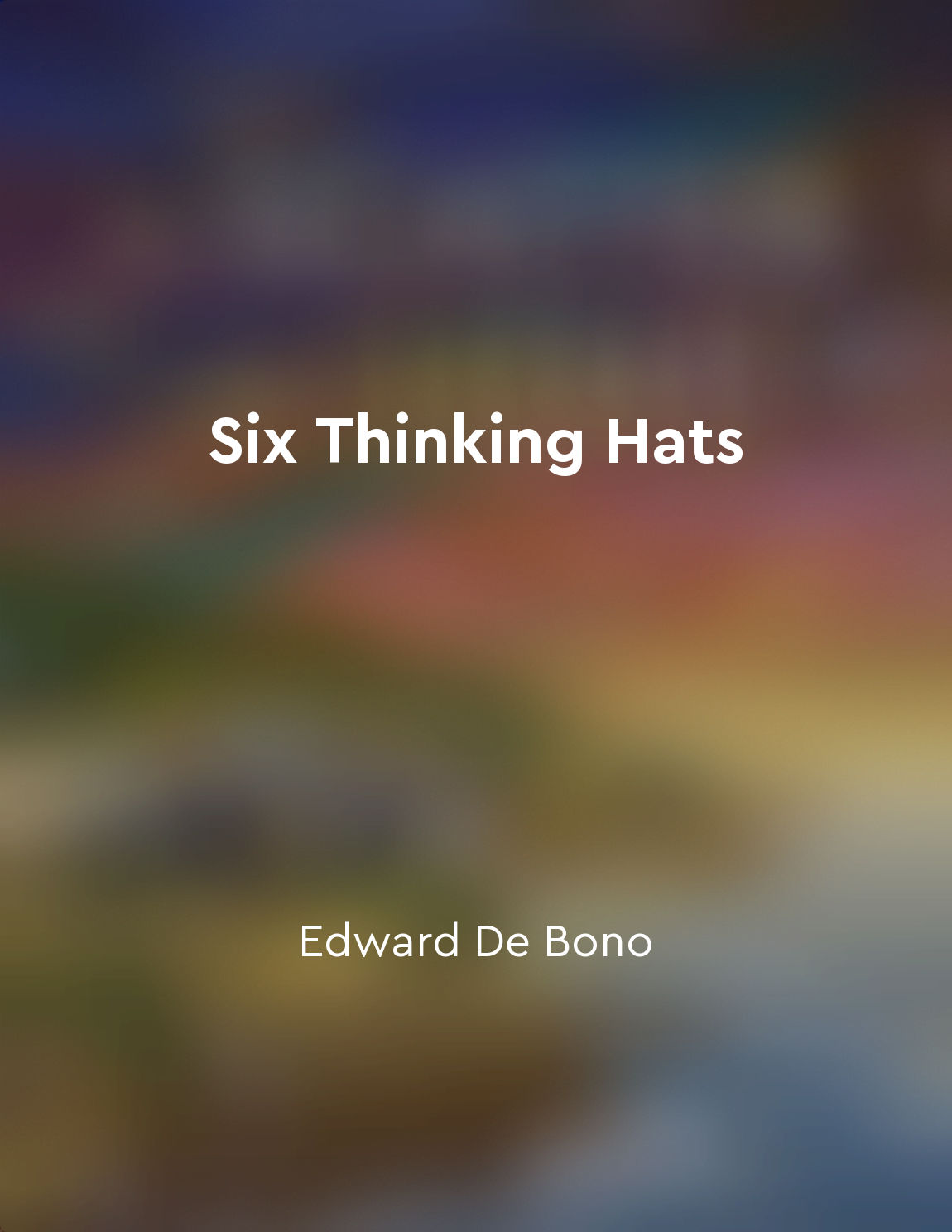 Blue hat for controlling thinking process