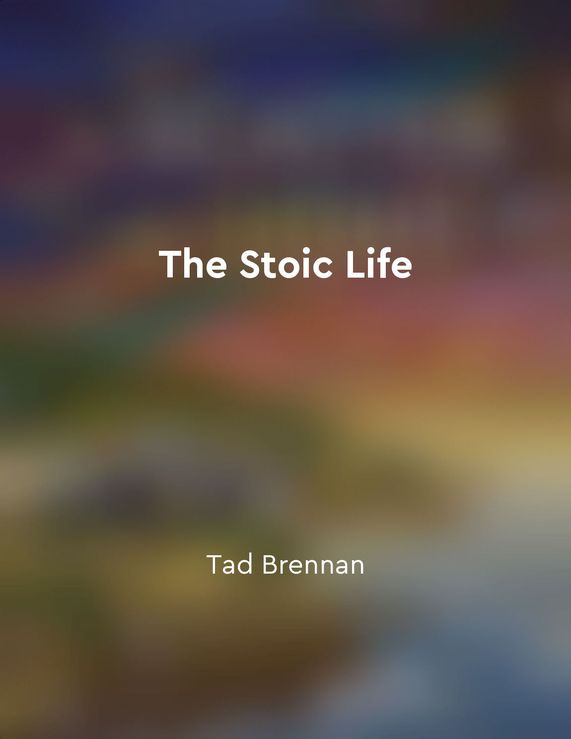 Stoics believe in living in accordance with our values