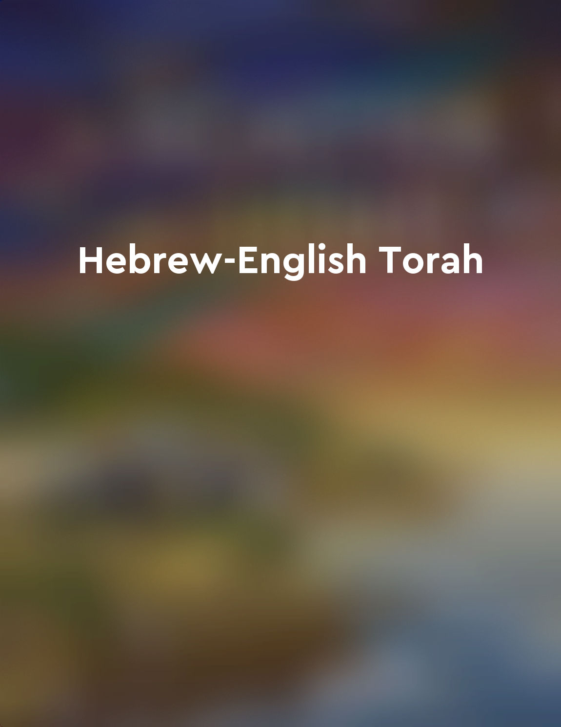 The Torah is divided into five books