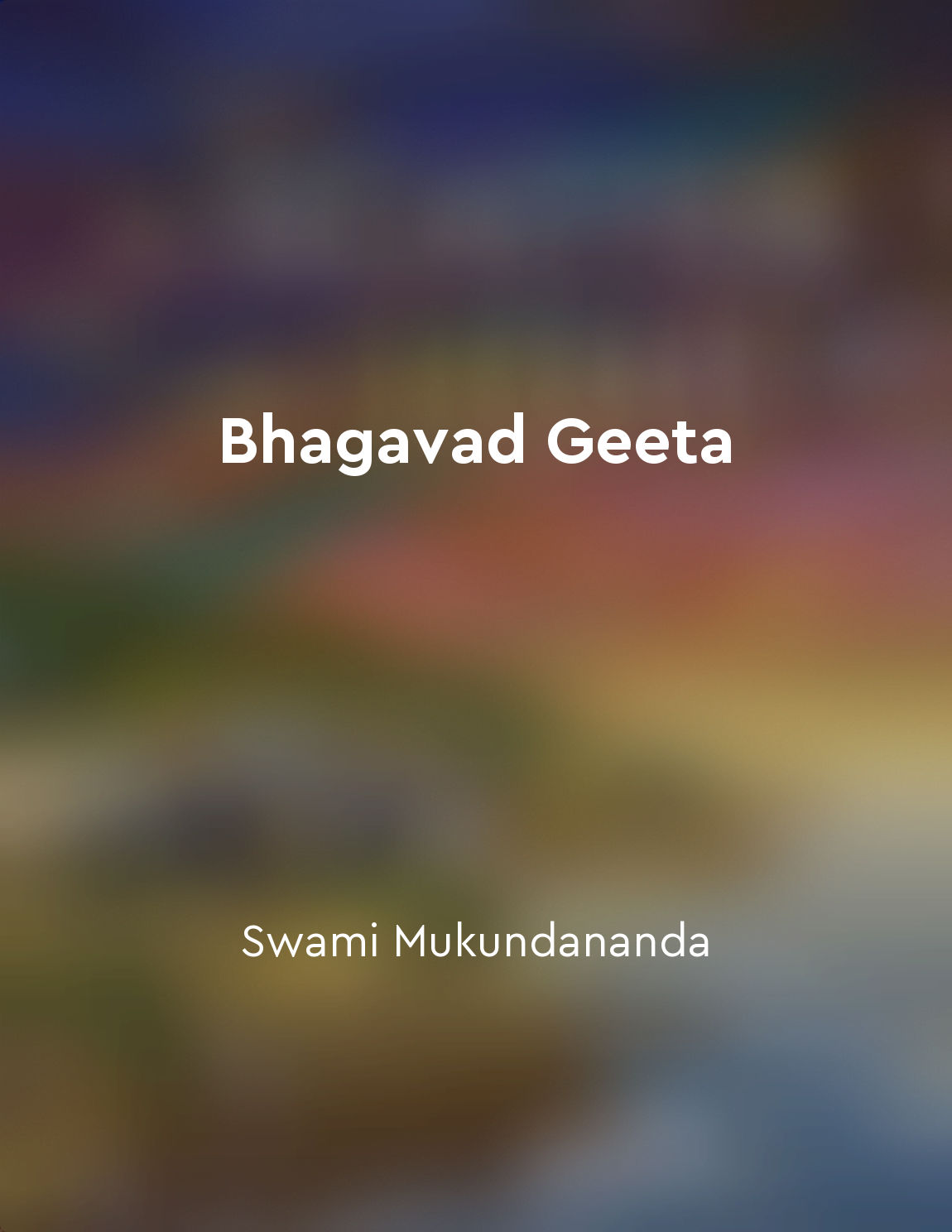 The Bhagavad Geeta teaches the importance of selfawareness and introspection