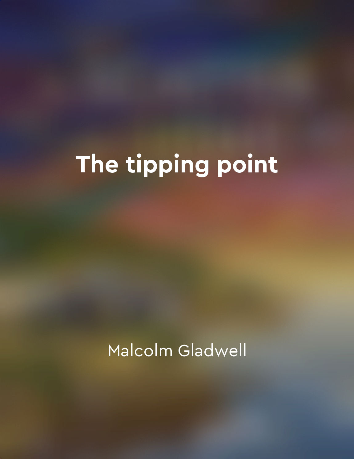 The tipping point is a crucial moment for catalyzing change