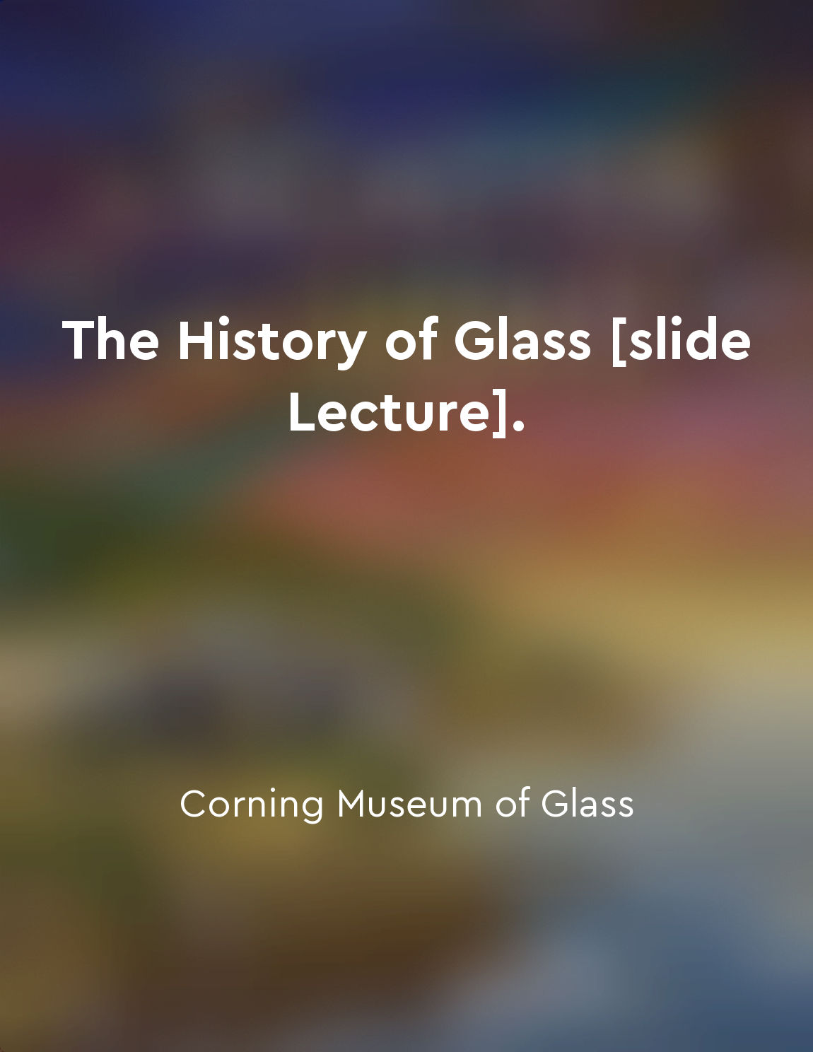 German glass cutting invented from summary of the history of glass