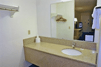 In-room Bathroom Red Carpet Inn (ex Motel 6 Gibbstown)