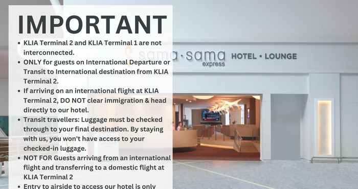 Lobi Sama-Sama Express KLIA Terminal 2 (Airside Transit Hotel)