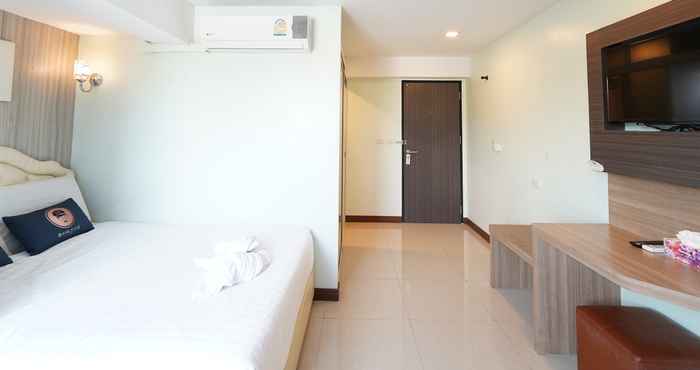 ห้องนอน RoomQuest Suvarnabhumi Airport Rom Klao