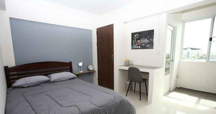 ห้องนอน RoomQuest Suvarnabhumi Airport Lat Krabang 42/6