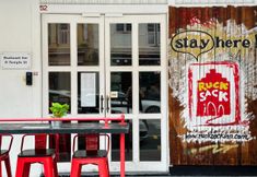 外部的 2 Rucksack Inn Temple Street