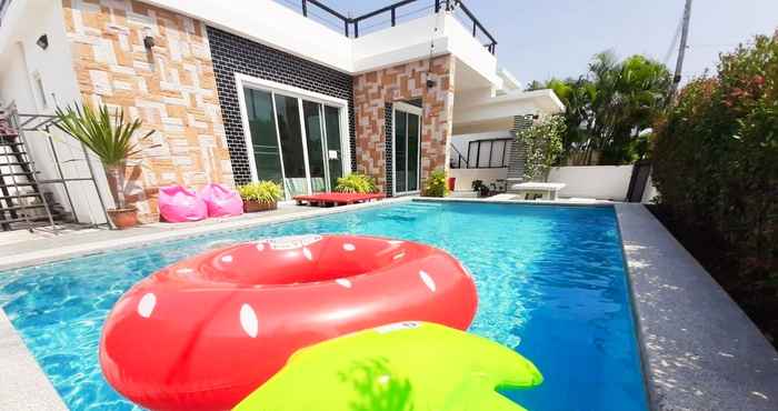 Kolam Renang Buddy Pool Villa 3 Bedrooms Huahin