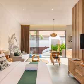 Bedroom 1 Cove Anantaha Loft & Villa, Khách sạn The Simplicity Kerobokan