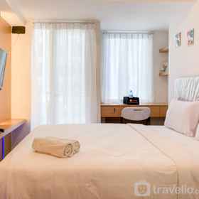 Bedroom 1 Homey and Tranquil Studio at Tokyo Riverside PIK 2 Apartment By Travelio, Kart.inc at Entertainment District PIK 2 Hotels