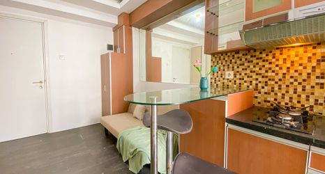 Lobby 2 Elegant and Good Choice 2BR at Green Pramuka City Apartment By Travelio