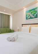 BEDROOM Minimalist Studio Apartment at The Oasis Cikarang By Travelio