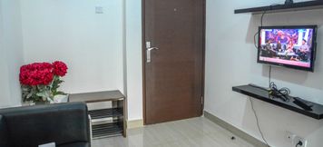 Bedroom 5 Near Lippo Puri 2BR Puri Park View Apartment By Travelio
