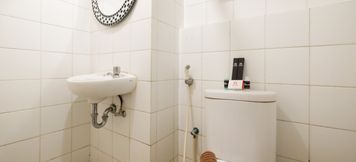 In-room Bathroom 5 Simply 2BR Kebagusan City Apartment By Travelio