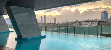 Swimming Pool 3 Simply Furnished Studio Apartment at Menteng Park By Travelio