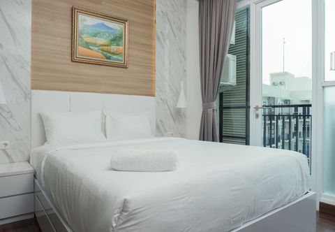 Bedroom 1BR Pleasant at Puri Orchard Apartment By Travelio