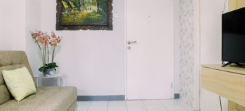 Lobby 3 Young and Trendy 2BR Kalibata City Apartment By Travelio