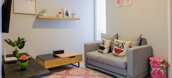 Lobby 2 1BR Elegant and Cozy Apartment at Bintaro Plaza Residence By Travelio