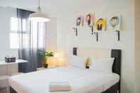 Bedroom Studio Minimalist Design Apartment at Bintaro Icon By Travelio