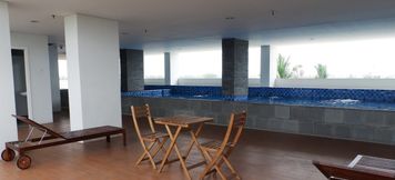 ร้านอาหาร 2 Studio Minimalist Apartment at Poris 88 with City View By Travelio