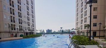 Swimming Pool 2 Studio Minimalist Style Ayodhya Apartment By Travelio